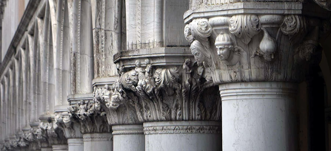 Column capitals from the Palazzo Ducale, Venice